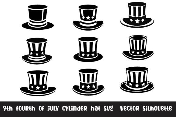 4 July Cap SVG Silhouette Design Bundle