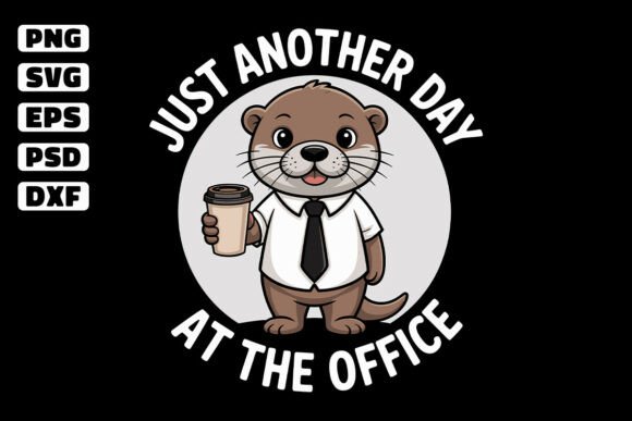 Anotter Day at the Office Otter Pun SVG
