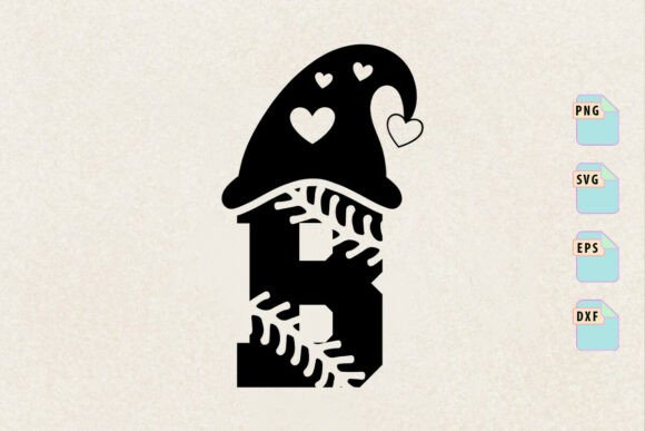 Baseball Christmas Font B Letter SVG