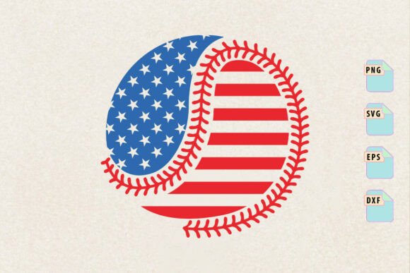 Baseball Svg, American Flag Svg Design