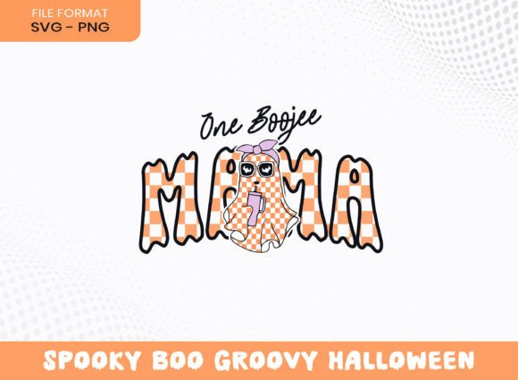Boojee Mama Halloween Groovy Boo Bow SVG