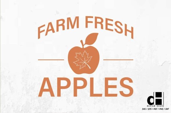 Fall Autumn Farm Fresh Apples SVG PNG