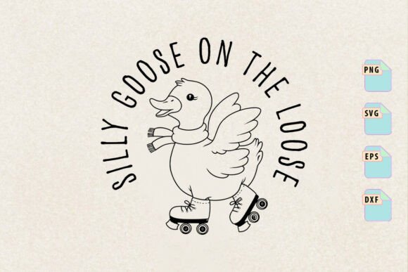 Funny Goose SVG PNG Design