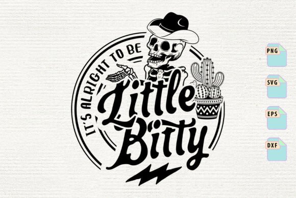 Little Bitty Western Skeleton Baby Svg
