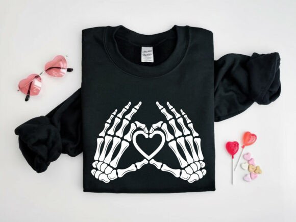 Skeleton Love Hand Sign Halloween SVG