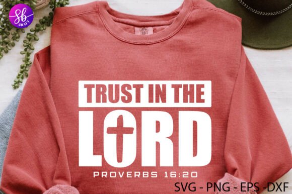 Trust in the Lord Bible Verse Svg